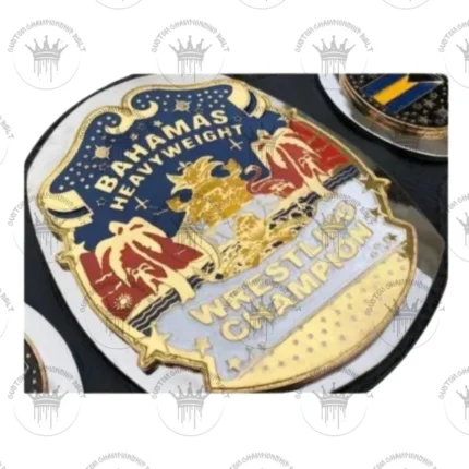 NWA Bahamas Bahamian Heavyweight Wrestling Champion Belt Replica