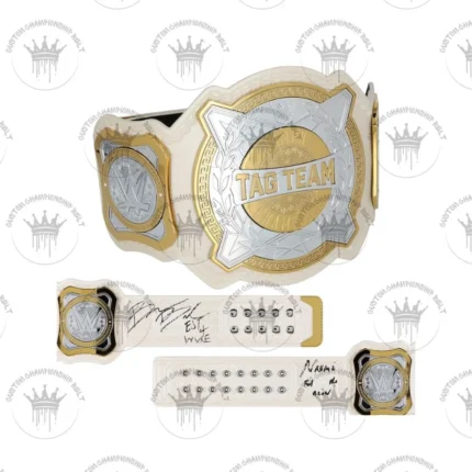 Bianca Belair & Naomi Autographed Women's Tag Team Championship Replica Title Belt with Inscriptions