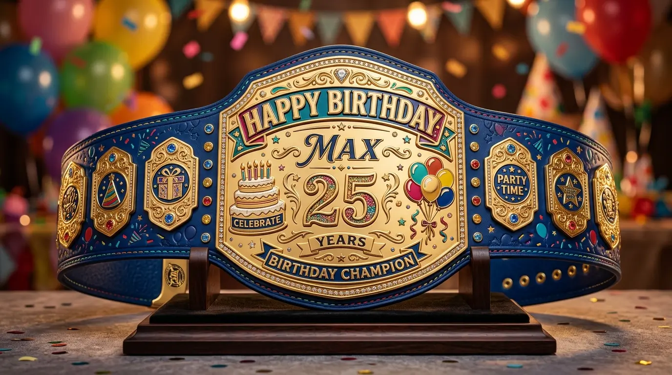custom championship belt for birthday