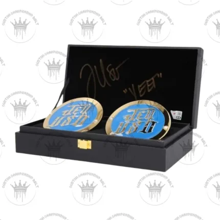 Jey Uso Autographed Blue Side Plates